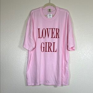 Pink “Lover Girl” short sleeve tee, size 2X